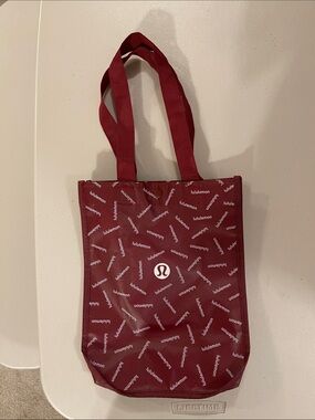 lululemon athletica Burgundy Logo Printed Tote